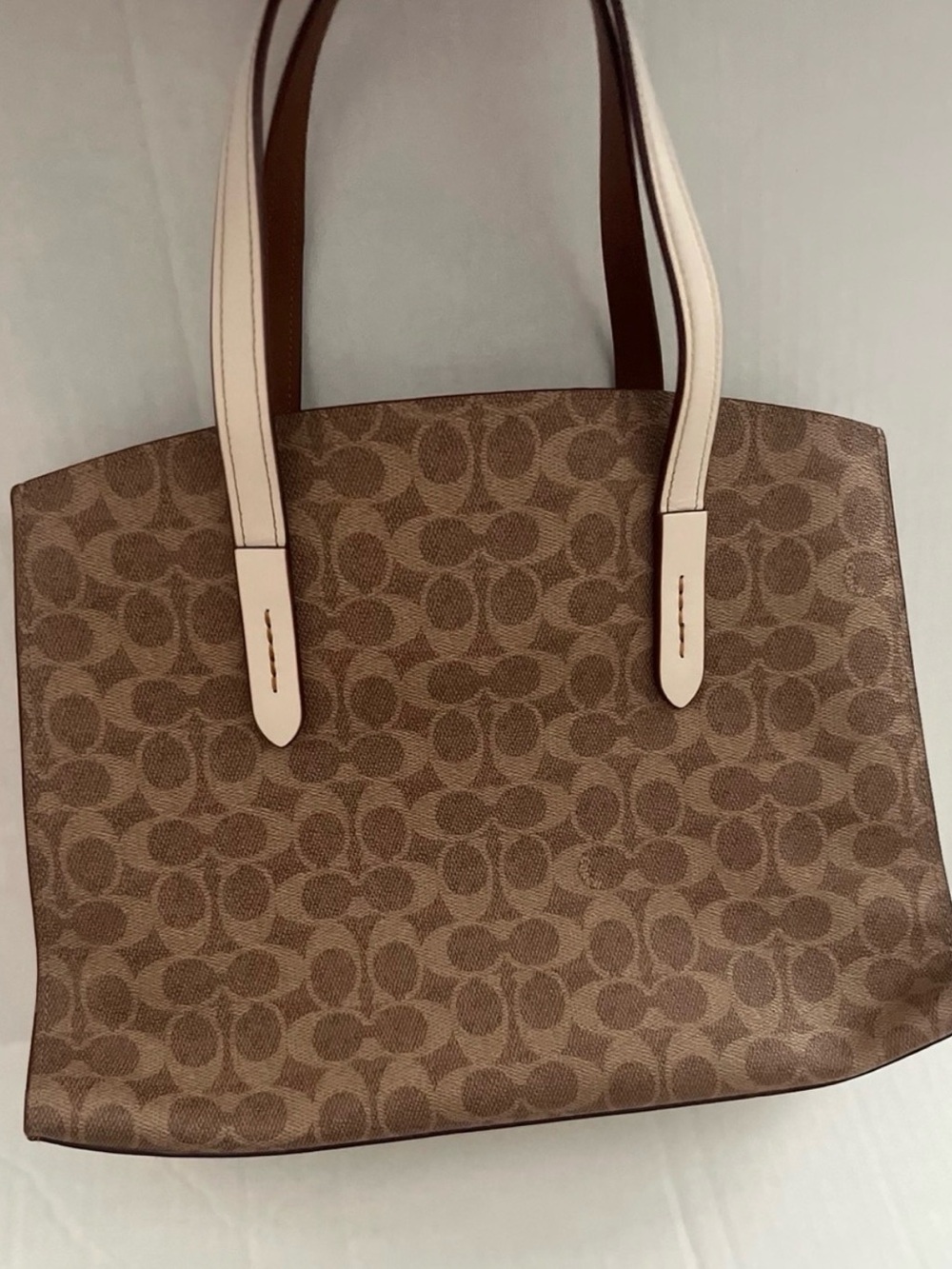 Coach Carryall Charlie Signature Tote 28” in Brown with Shoulder Strap